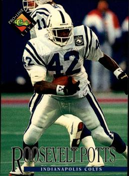 Roosevelt Potts Indianapolis Colts 1994 Pro Line Live NFL #58